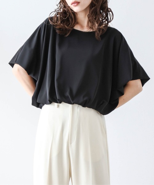 Lajour(ラジュール)の「日本製バルーンショートトップス(シャツ/ブラウス・レディース・ブラック/ホワイト・フリー)」の20枚目の写真