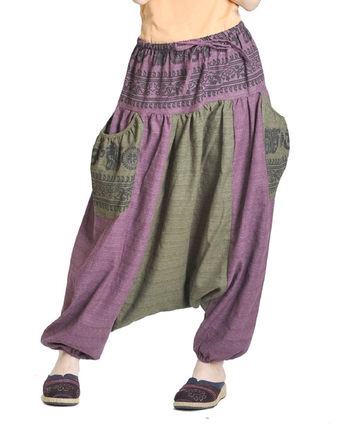 コットン ウエストゴム エスニック柄アラジンサルエルパンツ（その他パンツ）｜ABBEY MARKET（アビーマーケット）