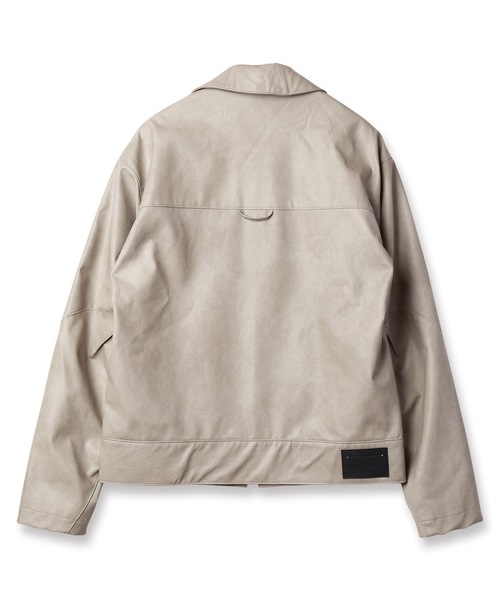 Jieda（ジエダ）の「VEGAN LEATHER JACKET（ライダースジャケット・メンズ・グレー/ブラック・1/2）」の17枚目の写真