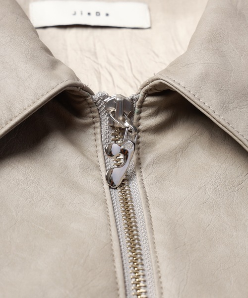 Jieda（ジエダ）の「VEGAN LEATHER JACKET（ライダースジャケット・メンズ・グレー/ブラック・1/2）」の14枚目の写真