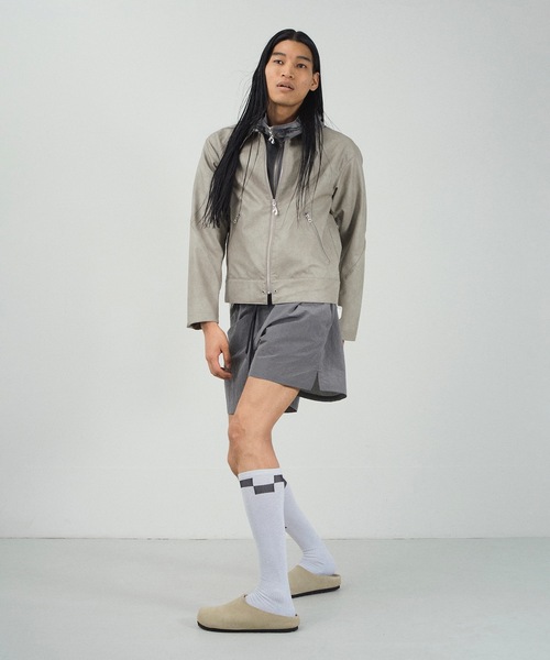 Jieda（ジエダ）の「VEGAN LEATHER JACKET（ライダースジャケット・メンズ・グレー/ブラック・1/2）」の19枚目の写真