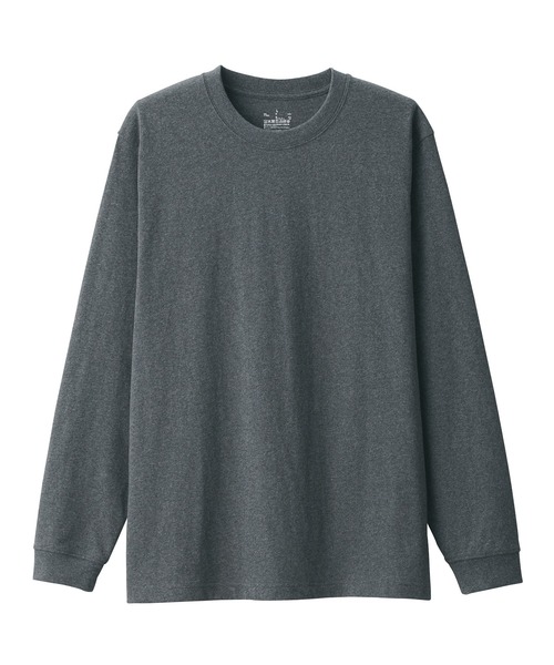 無印良品(ムジルシリョウヒン)の「紳士 洗いざらし太番手クルーネック長袖Tシャツ(Tシャツ/カットソー・メンズ・チャコールグレー・S/M/L/XL)」の6枚目の写真