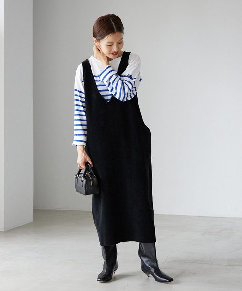 IENA（イエナ）の「ベロアニットIラインワンピース（ワンピース）」 - WEAR