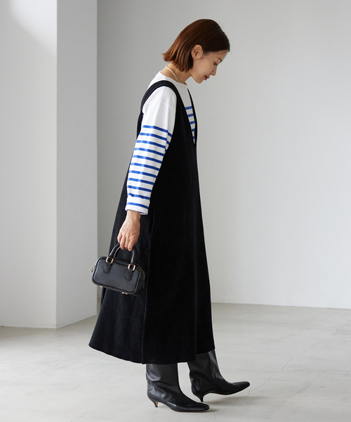 IENA（イエナ）の「ベロアニットIラインワンピース（ワンピース）」 - WEAR