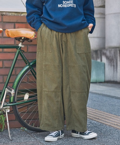 MONO-MART LADY'S（モノマートレディース）の「コーデュロイ ファティーグパンツ（その他パンツ・レディース・アイボリー/ブラウン/ネイビー/ブラック/カーキ/ベージュ・S/M）」の5枚目の写真