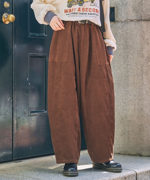 MONO-MART LADY'S（モノマートレディース）の「コーデュロイ ファティーグパンツ（その他パンツ・レディース・アイボリー/ブラウン/ネイビー/ブラック/カーキ/ベージュ・S/M）」の17枚目の写真