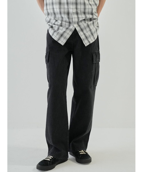 【セール】ワイドデニム カーゴパンツ（カーゴパンツ）｜Bargiee（バージー） 5,916円