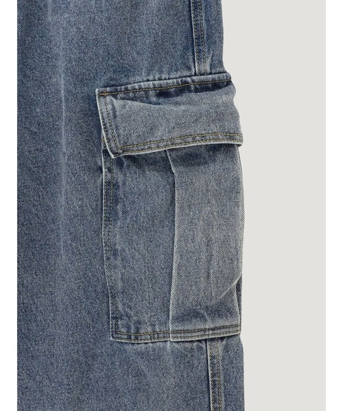 Bargiee(バージー)の「ワイドデニム カーゴパンツ(カーゴパンツ・メンズ・ライトインディゴブルー/ブラック・LARGE/MEDIUM)」の17枚目の写真