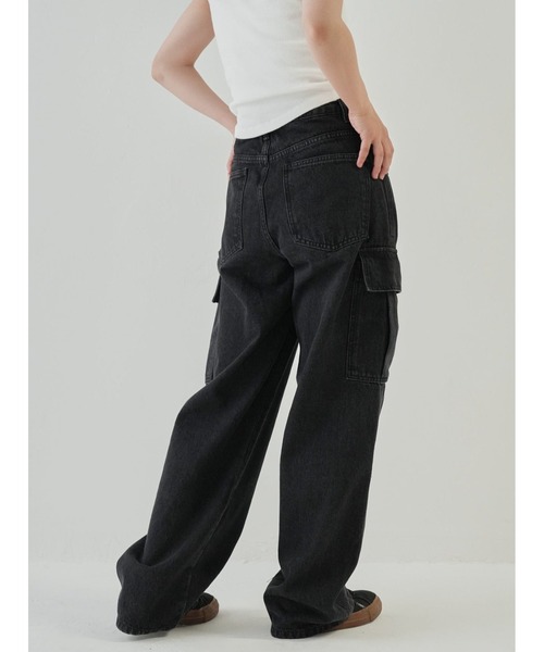 Bargiee(バージー)の「ワイドデニム カーゴパンツ(カーゴパンツ・メンズ・ライトインディゴブルー/ブラック・LARGE/MEDIUM)」の12枚目の写真