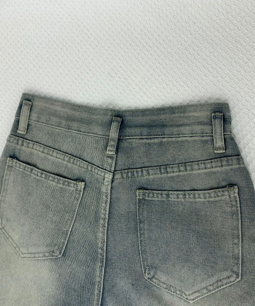 Miniministore(ミニミニストア)の「ロールアップ デニムショートパンツ 美脚(デニムパンツ・レディース・ブルーグレー・L/S/XL/M)」の14枚目の写真
