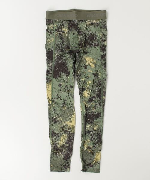 NIKE(ナイキ)の「ナイキ NIKE ナイキ NP DF カモ タイツ AOP(タイツ/ストッキング・メンズ・オリーブ・S/M/L/LL/3L)」の1枚目の写真