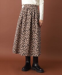 DRESSTERIOR | 【洗える/キレイめ華やか】レオパードタックボリュームスカート(スカート)