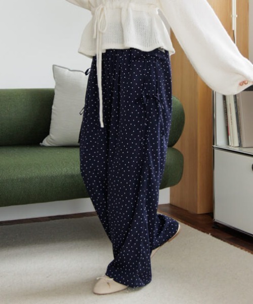 【セール】サイドリボンドットパンツ（その他パンツ）｜flower（フラワー）