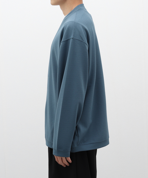 JOURNAL STANDARD（ジャーナルスタンダード）の「クレープウィーブ ボタンレスカーディガン（カーディガン/ボレロ・メンズ・グレー/ブラック/サックスブルー/ウッド・SMALL/MEDIUM/LARGE）」の6枚目の写真