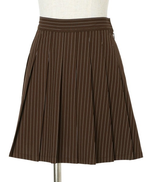 F i.n.t(フィント)の「【セットアップ対応】レジメストライププリーツミニスカート/fint(スカート・レディース・グレー×ホワイト/ブラウン・FREE)」の12枚目の写真