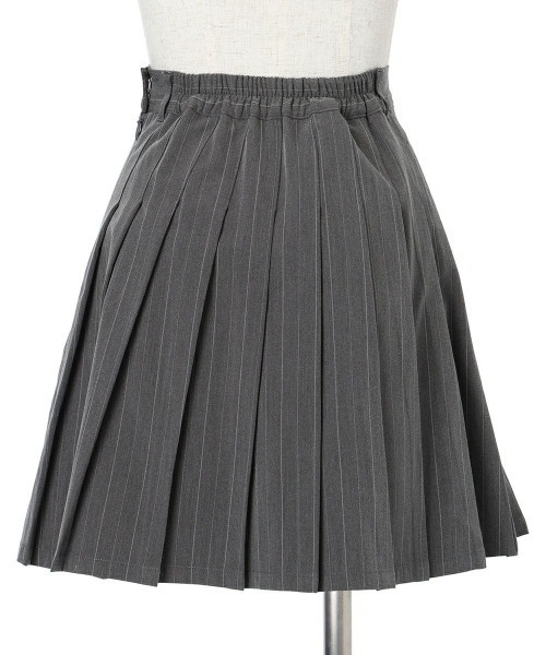 F i.n.t(フィント)の「【セットアップ対応】レジメストライププリーツミニスカート/fint(スカート・レディース・グレー×ホワイト/ブラウン・FREE)」の14枚目の写真