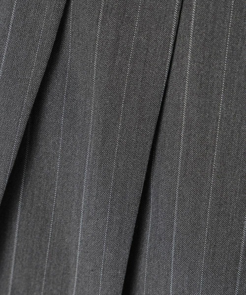 F i.n.t(フィント)の「【セットアップ対応】レジメストライププリーツミニスカート/fint(スカート・レディース・グレー×ホワイト/ブラウン・FREE)」の7枚目の写真