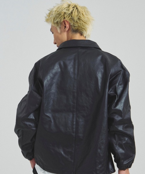 ジャケット・アウター schott P-JKT SCHOTT-LEATHER COACH JACKET（ライダースジャケット）｜schott