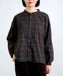 D.M.G ドミンゴ ⿻ コットン ハーフボタン ブラウス 春 ナチュラル 白 ドット刺繍コットンブラウス 49AV JUNKO SHIMADA｜クロスプラス