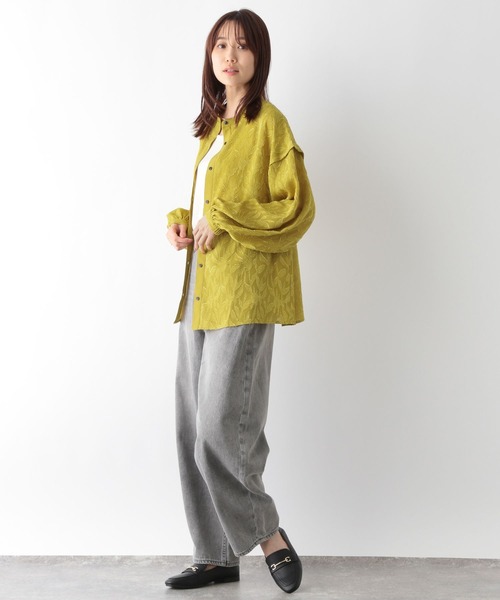 あ、品。 セール】ジャガードブラウス長袖/141727（シャツ/ブラウス