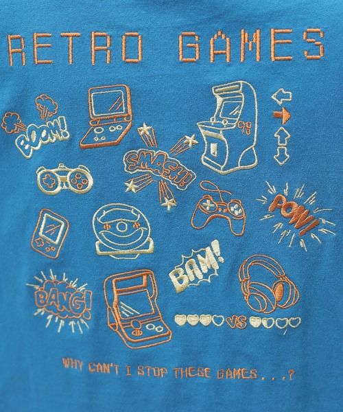 DOUBLE NAME(ダブルネーム)の「GAMER BACK刺しゅうロンTEE(Tシャツ/カットソー・レディース・オフホワイト/スミクロ/グレー/ブルー・FREE)」の16枚目の写真