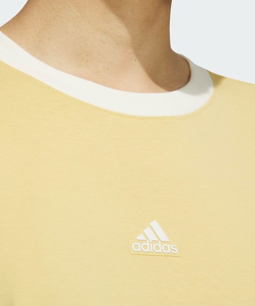 adidas(アディダス)の「ワーディング ルーズフィット シングルジャージー 長袖Tシャツ / ロンT / アディダス adidas(Tシャツ/カットソー・レディース・ベージュ/レッド/ホワイト・XX-LARGE/LARGE/MEDIUM/SMALL/X-LARGE)」の7枚目の写真