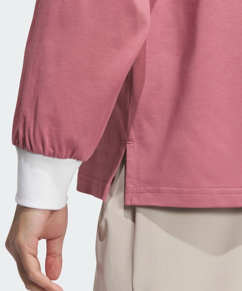 adidas(アディダス)の「ワーディング ルーズフィット シングルジャージー 長袖Tシャツ / ロンT / アディダス adidas(Tシャツ/カットソー・レディース・ベージュ/レッド/ホワイト・XX-LARGE/LARGE/MEDIUM/SMALL/X-LARGE)」の12枚目の写真