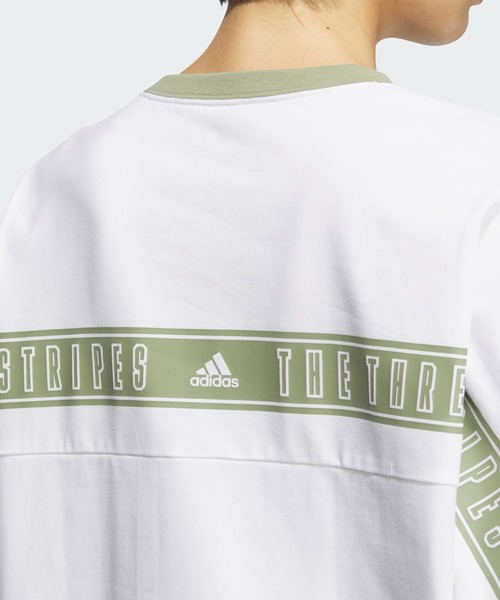 adidas(アディダス)の「ワーディング ルーズフィット シングルジャージー 長袖Tシャツ / ロンT / アディダス adidas(Tシャツ/カットソー・レディース・ベージュ/レッド/ホワイト・XX-LARGE/LARGE/MEDIUM/SMALL/X-LARGE)」の17枚目の写真