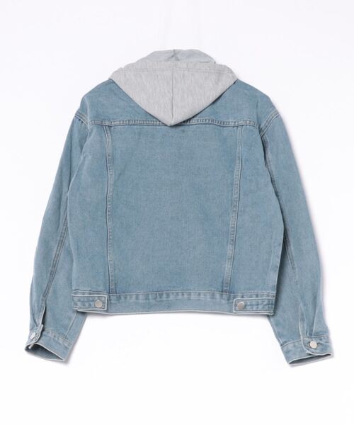 CECIL McBEE（セシルマクビー）の「フード付きGジャン（デニムジャケット・レディース・ブルー/ブラック・MEDIUM）」の3枚目の写真