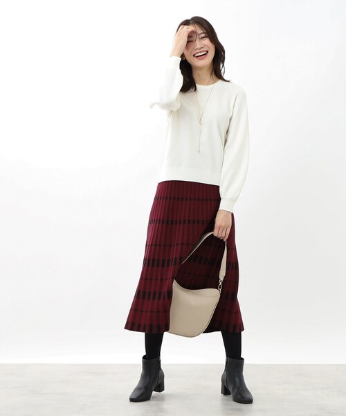 セール】【SALE／マシンウォッシュ可】パフスリーブニット