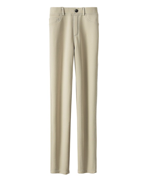 BELLUNA PLUS(ベルーナ)の「裏ベロアストレッチ素材レギンスパンツ65(その他パンツ・レディース・ブラック/アイボリー/ワイン/インディゴブルー/チャコール・SMALL/MEDIUM/LARGE/X-LARGE)」の2枚目の写真