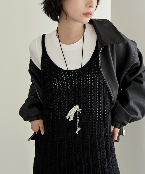 UNE MANSION(ユヌマンション)の「【2024A/W新作アイテム】ユニークシルバースターブーツネックレス(ネックレス・レディース・ブラック/ブラウン・ONE SIZE)」の6枚目の写真