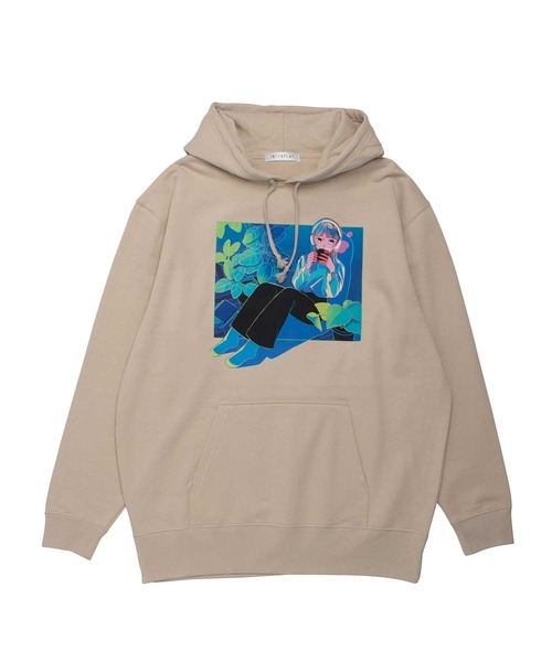 INTERPLAY（インタープレイ）の「【INTERPLAY x リチャード君】「静かな夜」Big Parka(UNISEX) (UINISEX)（パーカー・レディース・ライトブルー/ホワイト/ベージュ/チャコール・FREE）」の9枚目の写真