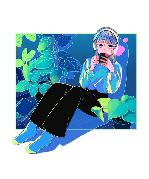 INTERPLAY（インタープレイ）の「【INTERPLAY x リチャード君】「静かな夜」Big Parka(UNISEX) (UINISEX)（パーカー・レディース・ライトブルー/ホワイト/ベージュ/チャコール・FREE）」の13枚目の写真