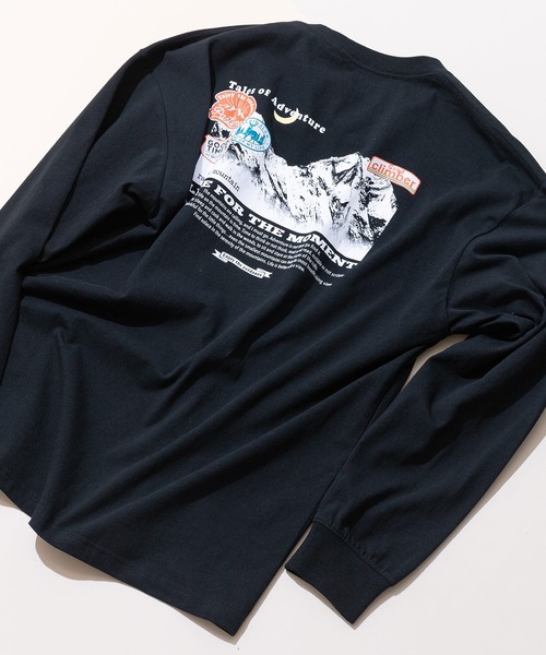 ragged mountain(ラギットマウンテン)の「【RAGGED MOUNTAIN/ラギットマウンテン】 バックプリント ロングスリーブTシャツ(Tシャツ/カットソー・メンズ・ホワイト/ブラック/グレイッシュブルー/カーキ・X-LARGE/LARGE/MEDIUM)」の1枚目の写真