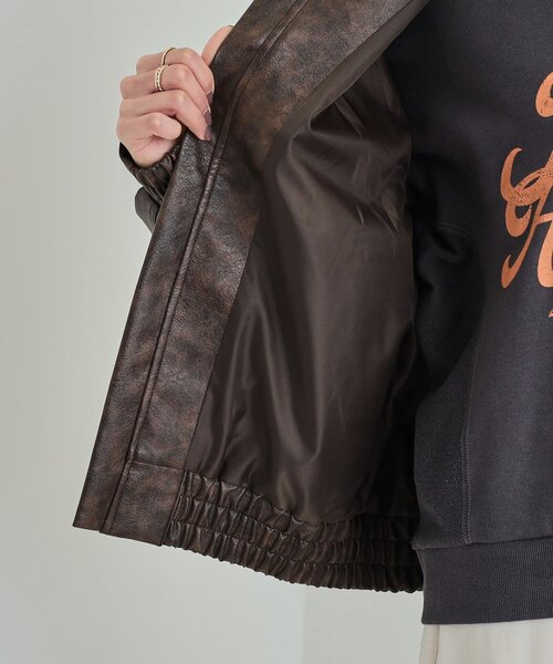 Cutie Blonde（キューティーブロンド）の「【雑誌掲載】レザー調 オーバーブルゾン（ブルゾン・レディース・ブラック/ブラウン系その他・02/03/04）」の18枚目の写真