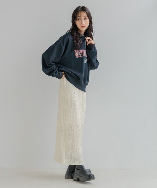 LOWRYS FARM（ローリーズファーム）の「ポコポコタイトスカート 152720（スカート・レディース・アイボリー/ブラック・FREE）」の6枚目の写真