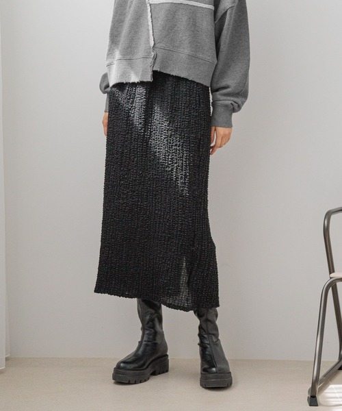 LOWRYS FARM（ローリーズファーム）の「ポコポコタイトスカート 152720（スカート・レディース・アイボリー/ブラック・FREE）」の20枚目の写真