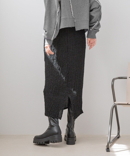 LOWRYS FARM（ローリーズファーム）の「ポコポコタイトスカート 152720（スカート・レディース・アイボリー/ブラック・FREE）」の21枚目の写真