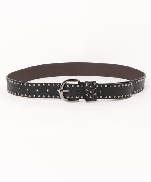 Port(ポート)の「【 Port / ポート 】 ダブル スタッズ バックル ベルト(ベルト・レディース・ブラック/ホワイト/ブラウン・FREE)」の9枚目の写真