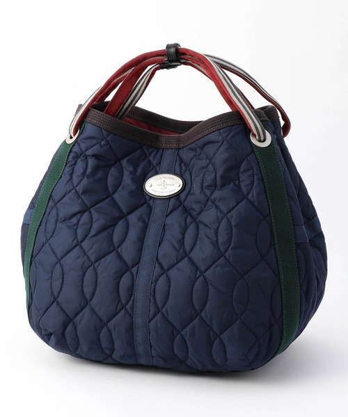 N.I.B（エヌアイビー）の「【N.I.B.】日本製キルトラウンドトート（トートバッグ・レディース・ネイビー/ベージュ/チャコールグレー・FREE）」の3枚目の写真