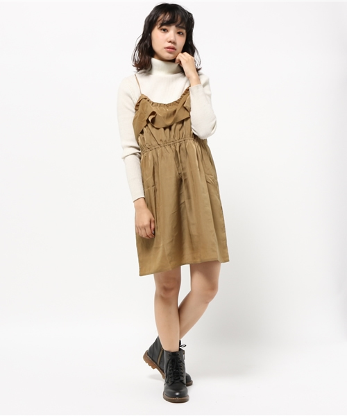 mystic(ミスティック)の「【mystic】クロスキャミワンピース(ワンピース・レディース・キャメル/ブルー/ブラック/グレー・フリ-)」の11枚目の写真