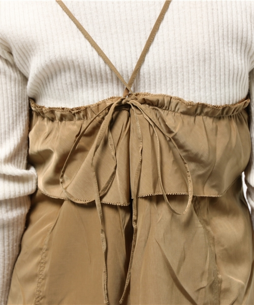 mystic(ミスティック)の「【mystic】クロスキャミワンピース(ワンピース・レディース・キャメル/ブルー/ブラック/グレー・フリ-)」の6枚目の写真