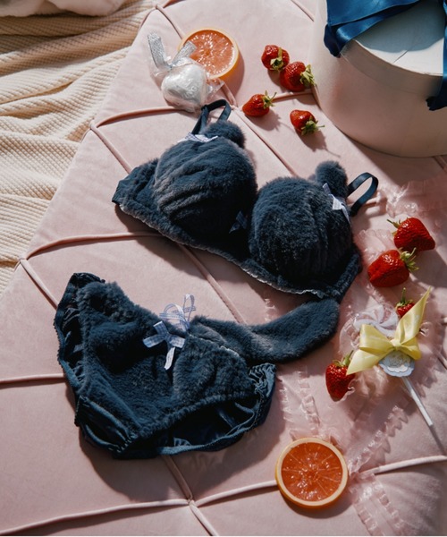 セール】ふわふわラブリーキャットブラジャー＆ショーツセット（ブラ