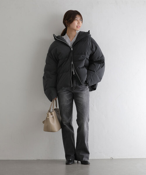 La TOTALITE(ラトータリテ)の「【UPPER HIGHTS/アッパーハイツ】ショートダウン(ダウンジャケット/コート・レディース・グレー/ベージュ/ブラック・FREE)」の9枚目の写真
