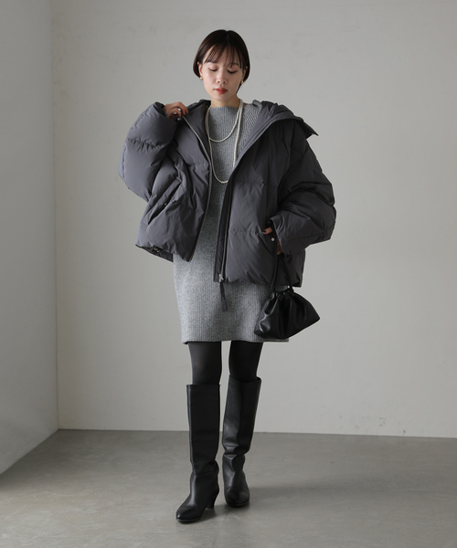 La TOTALITE(ラトータリテ)の「【UPPER HIGHTS/アッパーハイツ】ショートダウン(ダウンジャケット/コート・レディース・グレー/ベージュ/ブラック・FREE)」の16枚目の写真