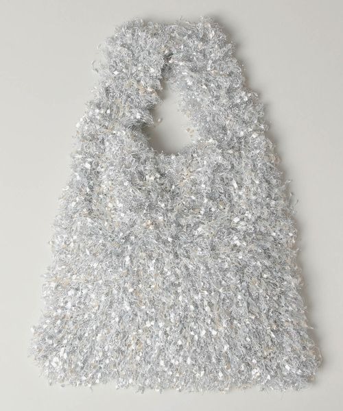 JEANASIS（ジーナシス）の「ラメニットトートBAG/240913（トートバッグ・レディース・ホワイト系その他/グレー系その他・FREE）」の18枚目の写真