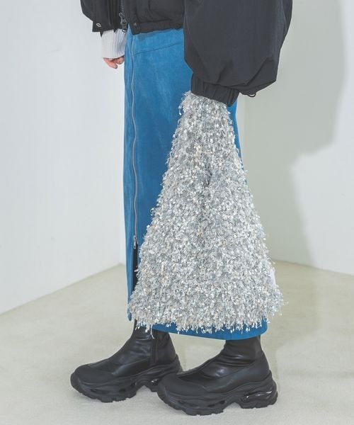 JEANASIS（ジーナシス）の「ラメニットトートBAG/240913（トートバッグ・レディース・ホワイト系その他/グレー系その他・FREE）」の12枚目の写真