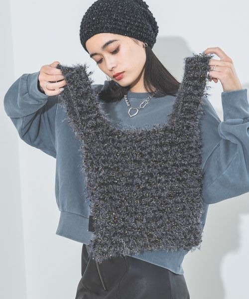 JEANASIS（ジーナシス）の「ラメニットトートBAG/240913（トートバッグ・レディース・ホワイト系その他/グレー系その他・FREE）」の15枚目の写真