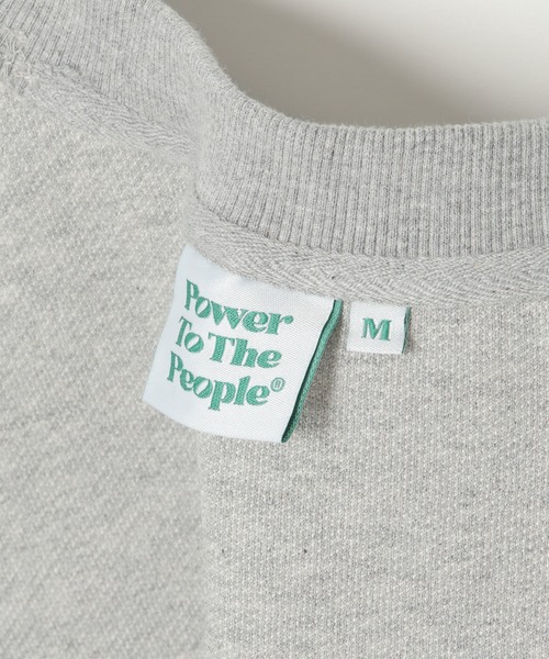 【セール】リメイクロゴ プリントトレーナー（スウェット）｜POWER TO THE PEOPLE（パワートゥーザピープル）